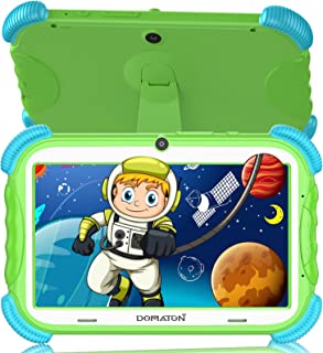 DOMATON 儿童平板电脑 Android 11 平板电脑 - 7 英寸幼儿平板电脑 带无线网络和蓝牙-32GB 平板电脑 适合 6-12 岁儿童学习平板电脑 带外壳